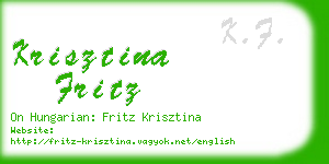 krisztina fritz business card